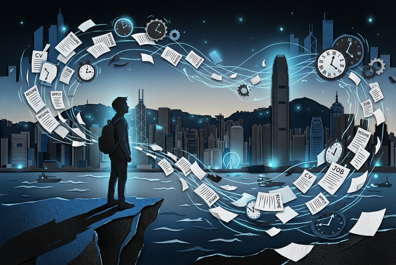 Artistic interpretation of HK graduate transitional anxiety